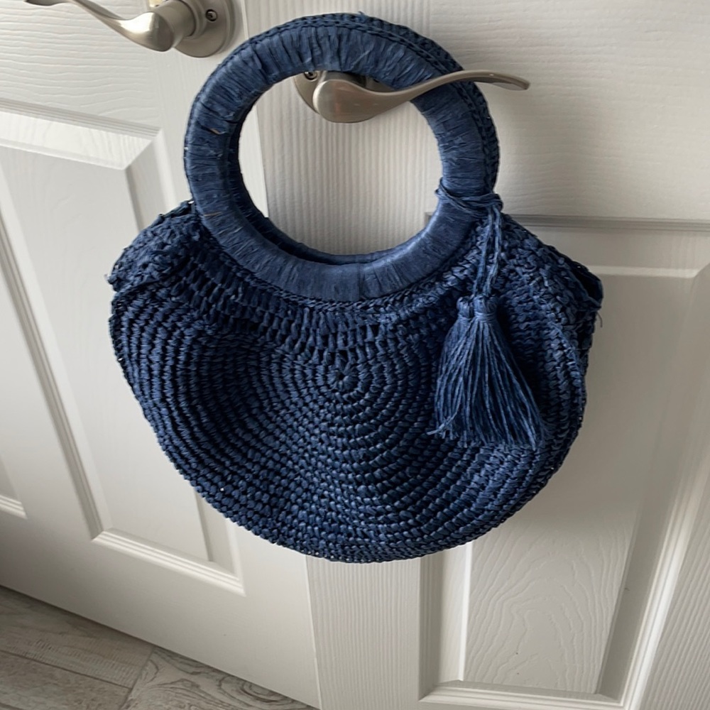 Navy handbag
